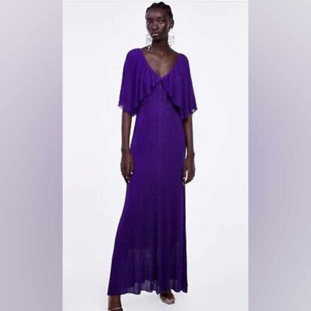 Zara Metallic Maxi Dress